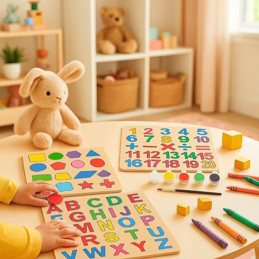 3 PCS PUZZLE SET WITH COLOR PAINT PUZZLE